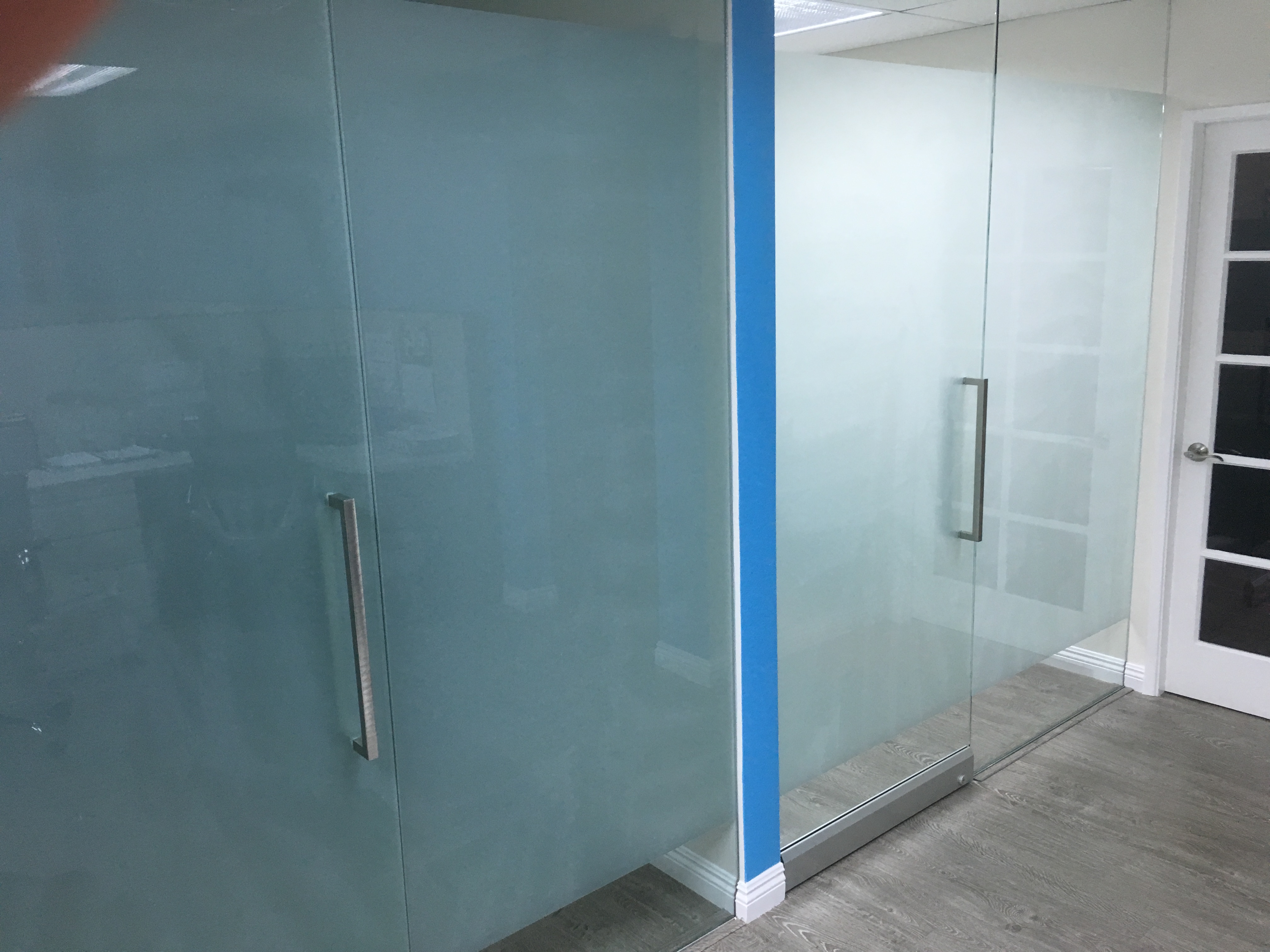 white frost window film